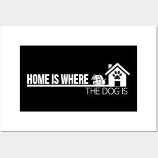 Home is where the dog is, dog lovers gift Posters and Art